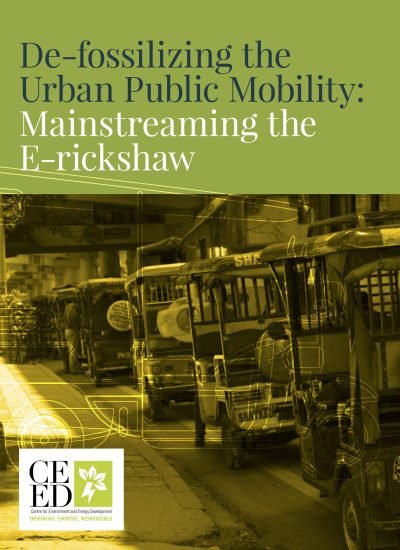 De-fossilizing the Urban Public Mobility- Mainstreaming the E-rickshaw